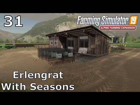 Building Sheep farm, Buy a planter & contracting! l Timelapse l FS19 Erlengrat with Seasons #31