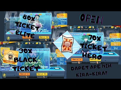 OPEN GACHA || 30x BLACK TICKET 70x TICKET HERO 80x TICKET ELITE  || ONE PUNCH MAN: The Strongest