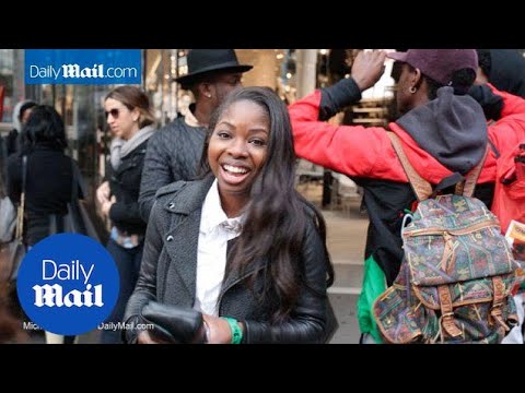 Chaos at H&M as Balmain Collection launches in NYC - Daily Mail