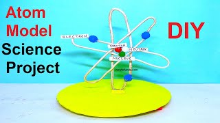how to make a atom structure model 3d science project for science exhibition