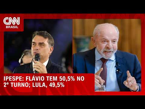 Ipespe/Abrapel: Flávio tem 50,5% dos votos válidos; Lula, 49,5% | LIVE CNN