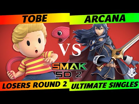 SMAK-SD2 Losers Round 2 - Tobe (Lucas) vs. Arcana (Lucina, Wolf) - SSBU
