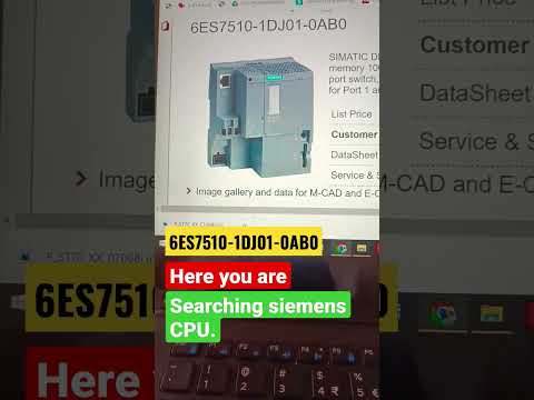 Siemens 2 CPU 1510SP-1 PN, 100KB Prog./750KB Data (6ES7510 Siemens 2 CPU 1510SP-1 PN, 100KB Prog./750KB Data (6ES7510