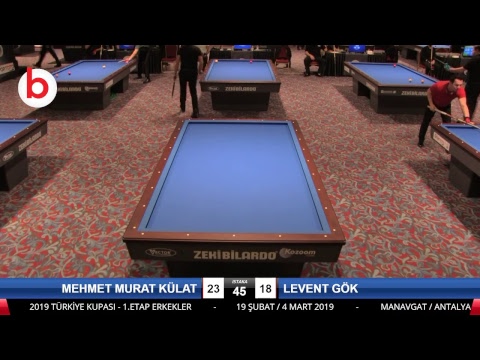 MEHMET MURAT KÜLAT & LEVENT GÖK Bilardo Maçı - 2019 TÜRKİYE KUPASI 1. ETAP ERKEKLER-3.ÖN ELEME