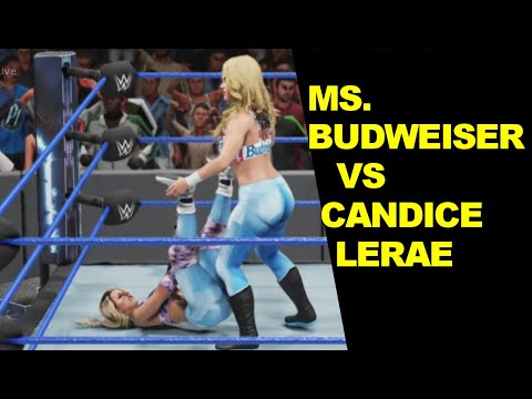 WWE 2K19 Ms. Budweiser vs Candice LeRae - Blue Jeans Match