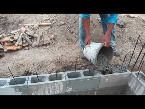 piscina de bloco de concreto