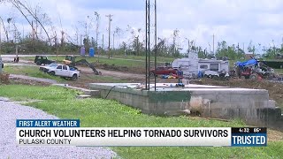 Church volunteers helping tornado survivors with recovery in Pulaski County