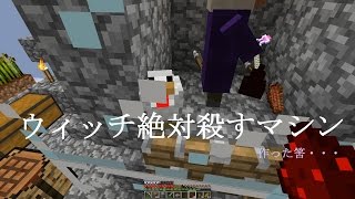 【素人マインクラフト実況18】天空TTのウィッチ対策で圧迫式ピストン式殺害機？作ってみたけど・・・【minecraft】