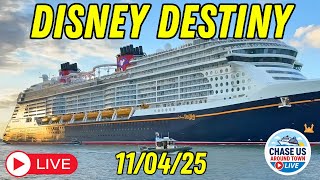 LIVE: Disney Destiny First Ever Sail Away from Port Canaveral! (Nov. 4, 2025)