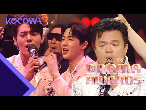A vintage congratulatory performance to the award winners!...With JYP l SBS Drama Awards [ENG SUB]