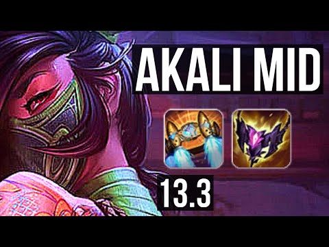 AKALI vs YASUO (MID) | 7 solo kills, 800+ games, Dominating | KR Master | 13.3