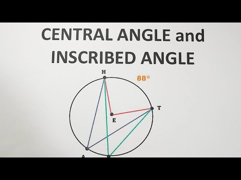Central Angle and Inscribed Angle - Circle Grade 10 Math