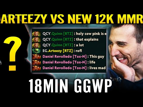 Just 18MIN & 0DEATH To Shutdown New 12K MMR Player! ARTEEZY 100% GOSU MID? Dota 2 Pro Viper