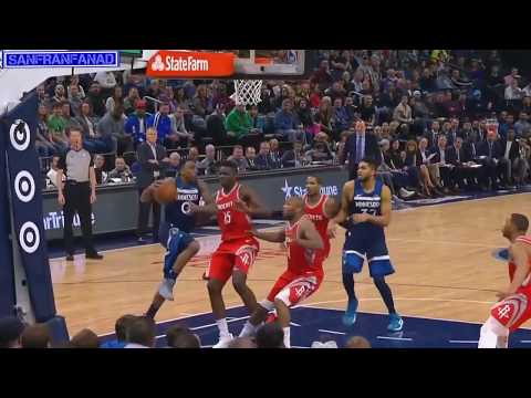 Derrick Rose NASTY VINTAGE Dunk Shocks Crowd | Wolves vs Rockets | 2018 NBA HD