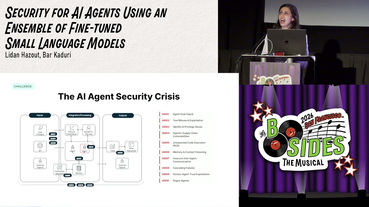 BSidesSF 2026 - Security for AI Agents Using an Ensemble of Fine-tuned... (Lidan Hazout, Bar Kaduri)