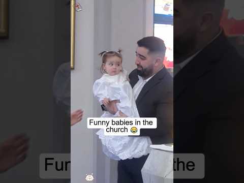 baptism with little added spice #baptism #church #babylove #funnybaby #sweetie