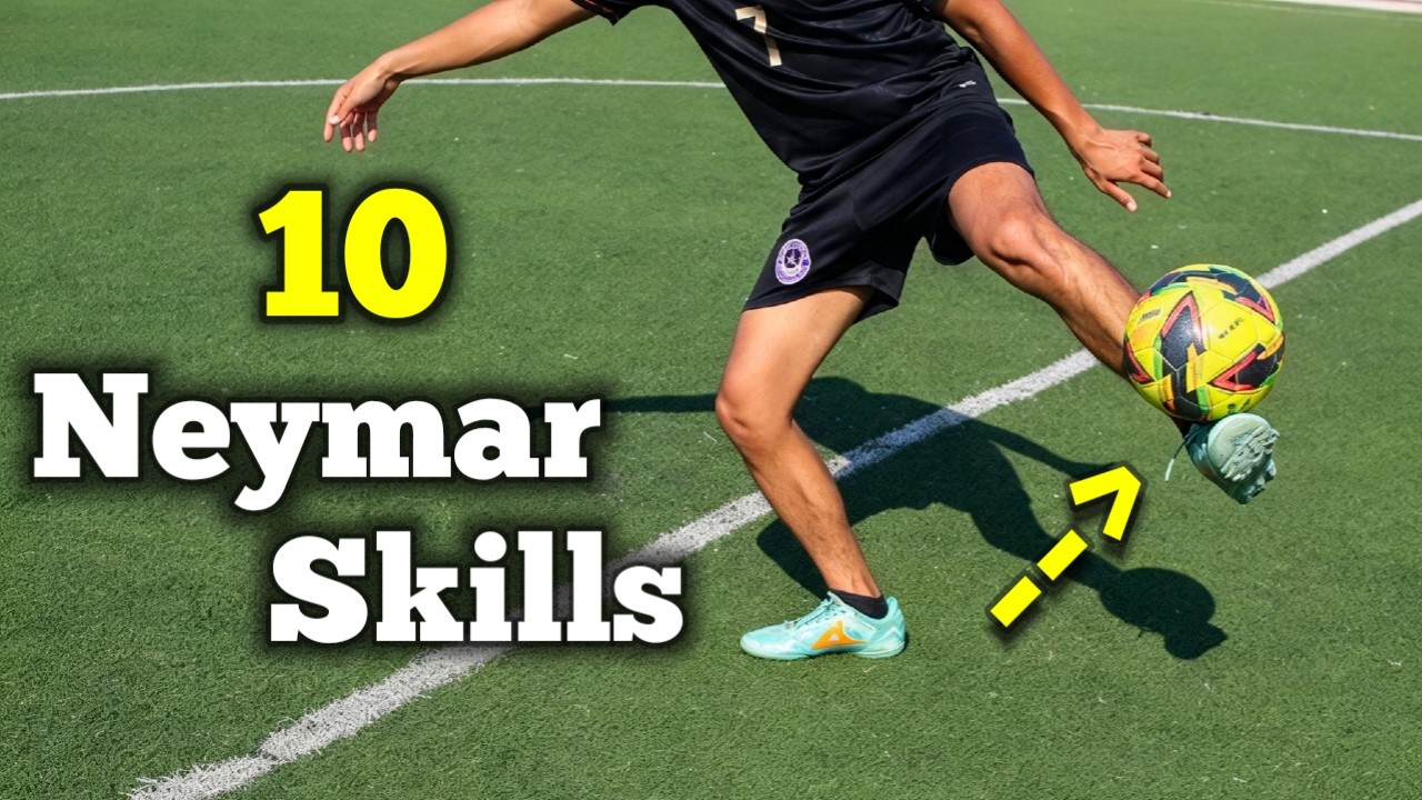 APRENDE 10 Habilidades de Neymar Jr en Partidos REALES