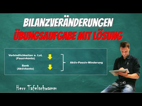 Exercise: Balance sheet changes including solution and explanation - 8 business transactions to p...