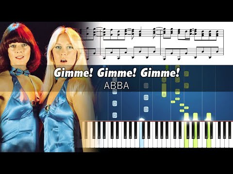 ABBA - Gimme! Gimme! Gimme! - Advanced Piano Tutorial with Sheet Music
