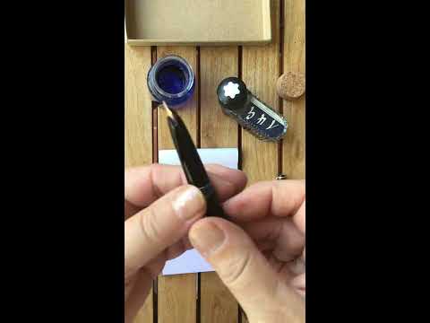 MONTBLANC 22 vintage fountain pen writing and inking