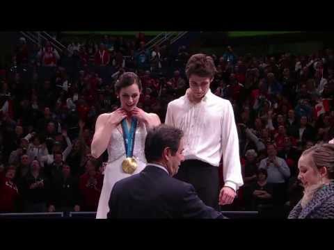 Tessa Virtue & Scott Moir - 2010 Vancouver Olympics - Ice Dance Victory Ceremony [HD]