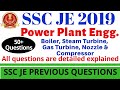 POWER PLANT ENGINEERING POWER PLANT QUESTIONS FOR SSC JE MECHANICAL ENGINEERING SSC JE