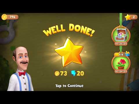 Gardenscapes Level 2452 With No Boosters - Bonus Scene With Austin