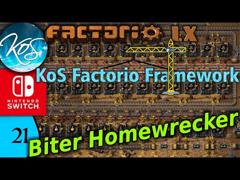 KoS Factorio Framework 21 - BITER INTERFERENCE! - Tips & Tricks, Let's Play
