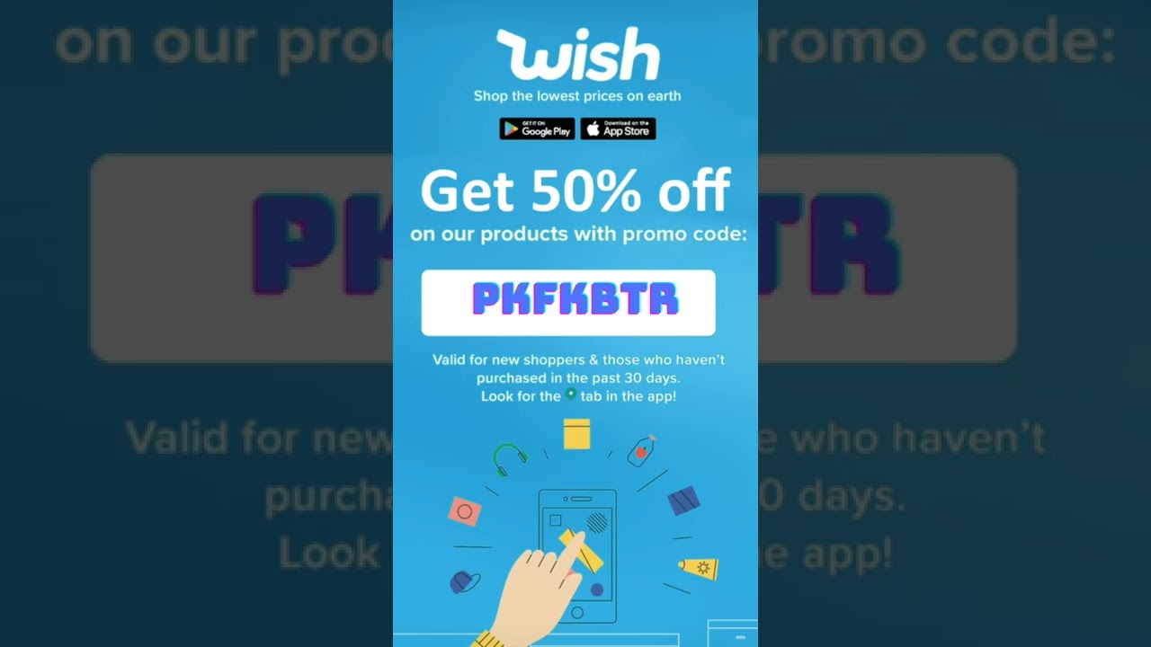 Wish Promo Code 50% Off #shorts #wishpromocode #wish #wishproducts #yourubeshorts