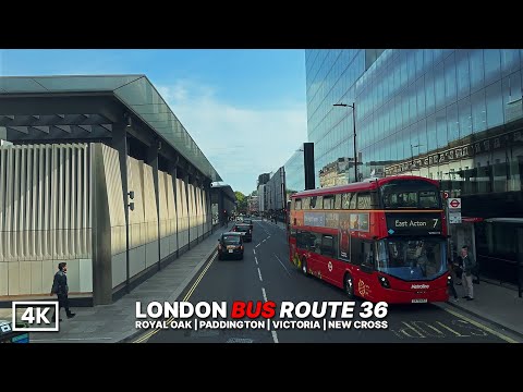 London Bus Ride | Route 36 Upper Deck POV in 4K | Everyday London Streets from West to Southeast