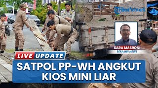 Satpol PP-WH Banda Aceh Angkut Kios Pulsa hingga Barang PKL Liar, bakal Dikembalikan ke Pedagang