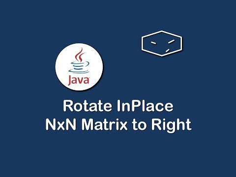 rotate inplace nxn matrix to right in java