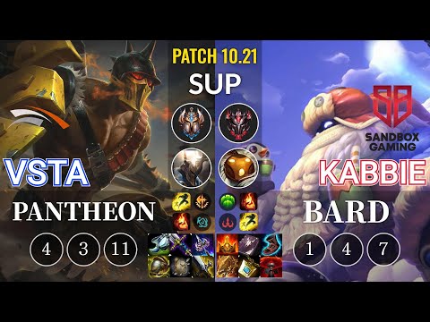 HLE Vsta Pantheon vs SB Kabbie Bard Sup - KR Patch 10.21