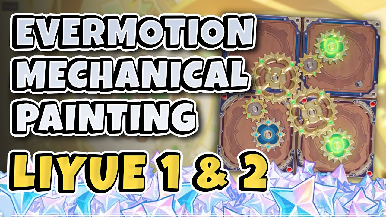 Evermotion Mechanical Painting Invoker Liyue 1 & 2 Gear Puzzle -  Genshin Impact Event