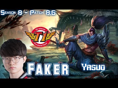 SKT T1 Faker YASUO vs GANGPLANK Top - Patch 8.6 KR Ranked