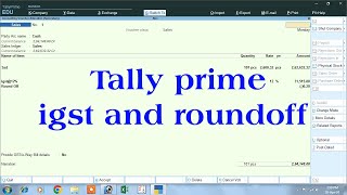 tally prime | igst in tally prime  | igst purchase entry in tally prime | igst sales entry in tally