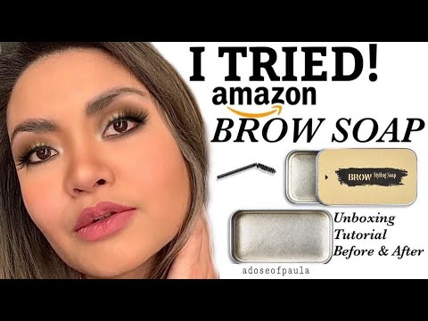 I TRIED AMAZON’S BROW SOAP | Bushy Eyebrows Like A Celebrity (Unboxing, Tutorial) adoseofpaula