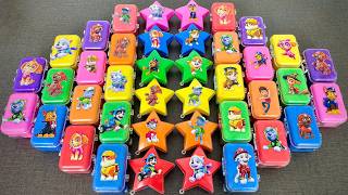 PAW PATROL Colorful Slime with Suitcase & Star Shapes with Chase, Skye & Friends | Satisfying ASMR