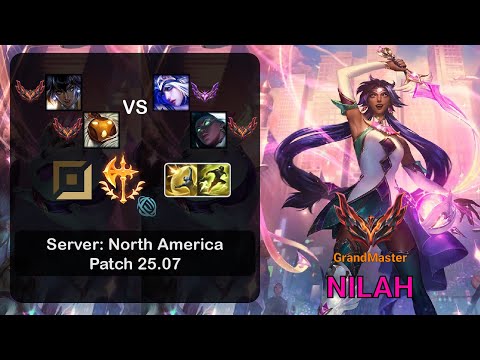 Nilah ADC + Bard vs Ashe + Senna - NA GrandMaster - Patch 25.07