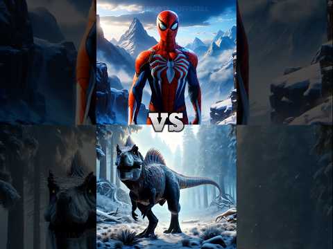 Batman and Spiderman vs Jurassic World's Dinosaurs(T rex,Giganotosaurus,Spinosaurus)