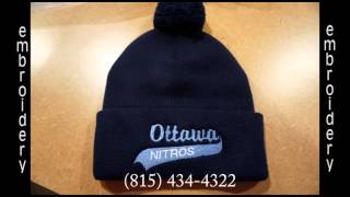 preview picture of video 'Embroidery On Sweatshirts, Caps, And Polos Ottawa IL 1 19 15'