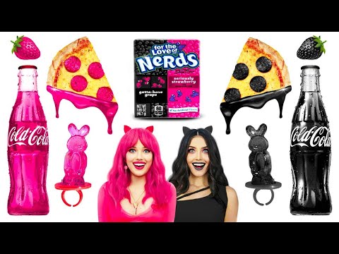 Pink VS Schwarz Food-Challenge! | Lustiges Kuchenessen und andere Leckereien einer Farbe von RATATA