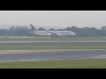 QATAR AIRWAYS 787 TAKEOFF At MANCHESTER AIRPORT Heavy Rain