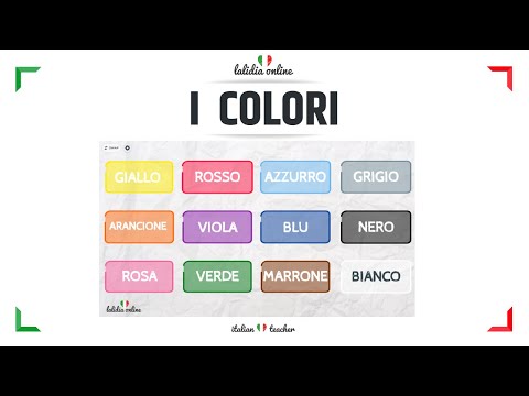I COLORI - VOCABULARY - Italian for Beginners