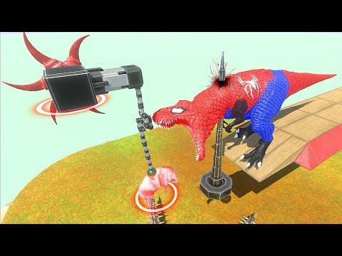 Catch the PIG Pink above Deadly Spike - Animal Revolt Battle Simulator