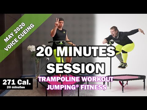 20 minutes trampoline session May 2020 - Jumping® Fitness [VOICE CUEING]