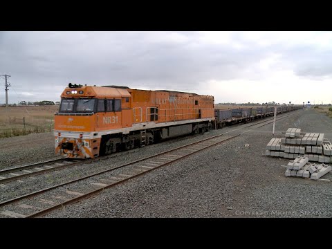 3PM4 Pacific National Steel Train With NR31 Great Southern (23/4/2021) - PoathTV Australian Railways