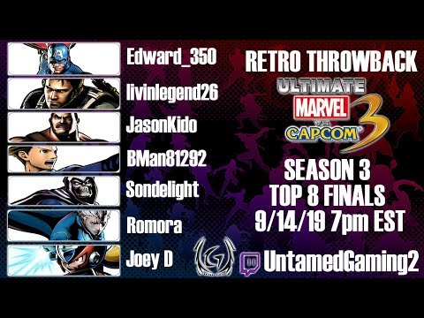 Retro Throwback UMVC3 Season 3 Online Tournament Top 8 Finals 9/14/19