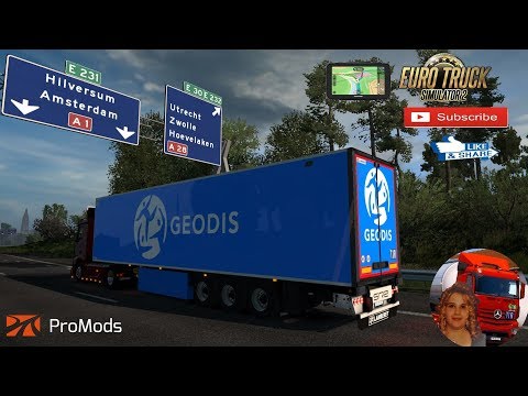 Euro Truck Simulator 2 (1.35) Belgium to Holland Liege to Zwolle Promods map v2.41 + DLC 's & Mods