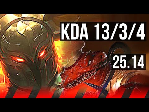 PANTHEON vs TAHM KENCH (TOP) | 13/3/4 | EUW Diamond | 25.14